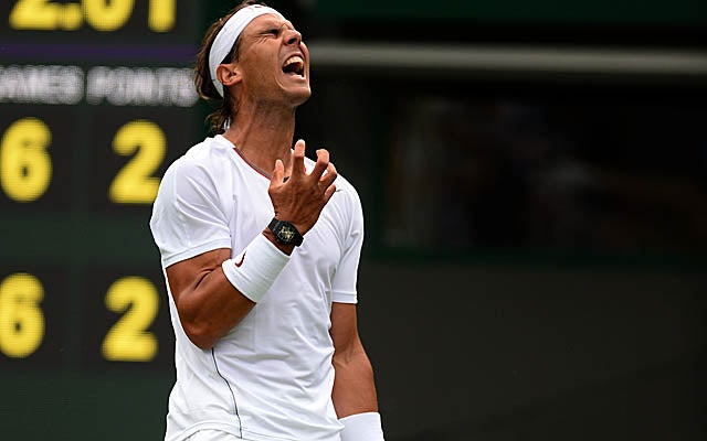 Rafael Nadal's 22-match winning streak comes to an end in the first round at Wimbledon. (Getty Images)