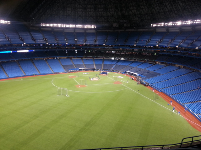 The view from the Rogers Centre hotel rooms as the Toronto Blue Jays  News Photo - Getty Images