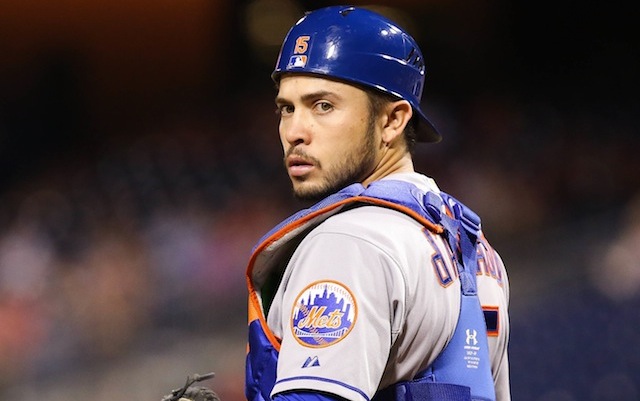 Mets catcher Travis d’Arnaud is headed back to the minors. (USATSI)