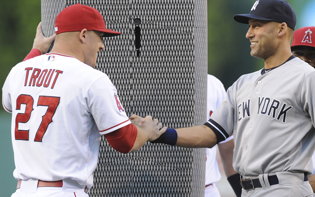 2014 MLB All-Star Game: Torch passed as Derek Jeter and Mike Trout