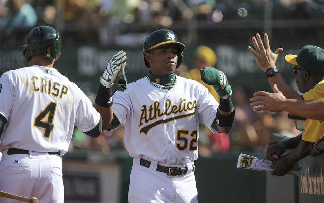 Yoenis Cespedes and the rest of the Athletics will close the week atop the AL West.