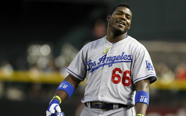 Yasiel Puig might be the Dodgers' man in the middle, even against