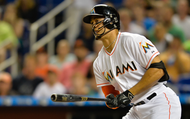 Giancarlo Stanton will be out several weeks due to a broke bone in his hand.