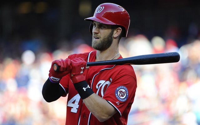 Bryce Harper wished the NL East winning Mets luck on Saturday.