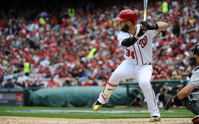 Bryce Harper hits his career homerun yesterday, and it was his