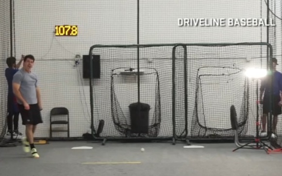 Casey Weathers signed with the Indians after throwing 105.8 mph. He's now up to 107.8 mph.