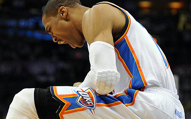 With Westbrook out, the playoffs lose another star player, though OKC has reason for hope. (USATSI)
