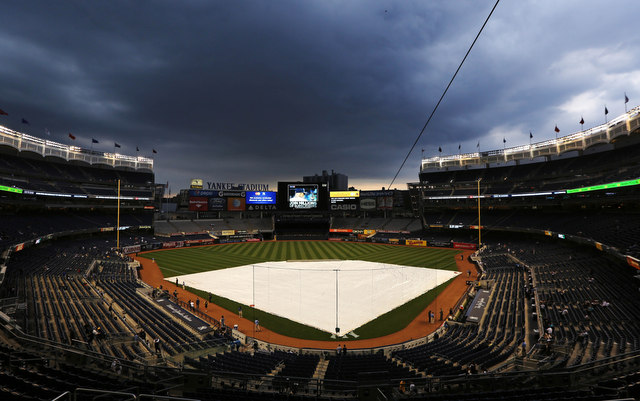 Opening Day has been rained out at Yankee Stadium.