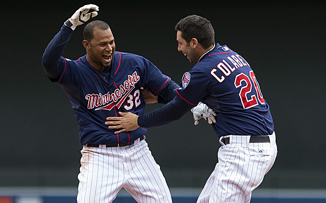 Minnesota Twins Aaron Hicks (32) during a game against the