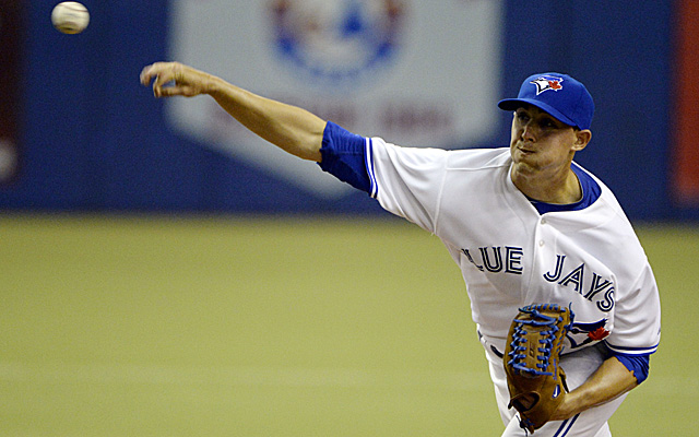 Aaron Sanchez, pitching for the Blue Jays in Montreal last March.