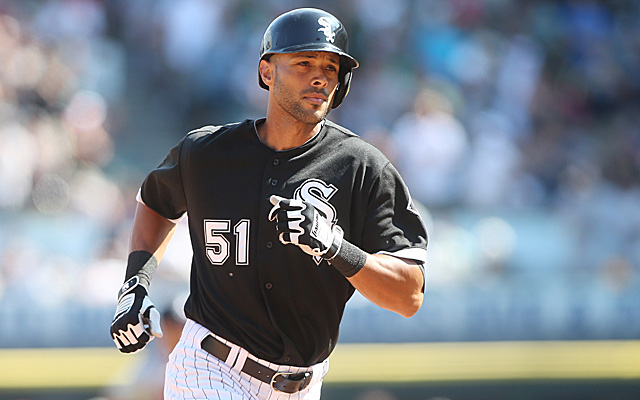 Alex Rios left Tuesday's game due to a foot injury.