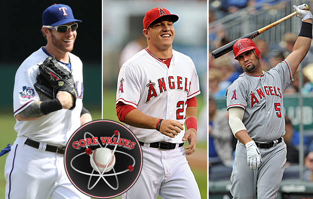 Los Angeles Angels trio of Josh Hamilton, Mike Trout and Albert Pujols are  together at last