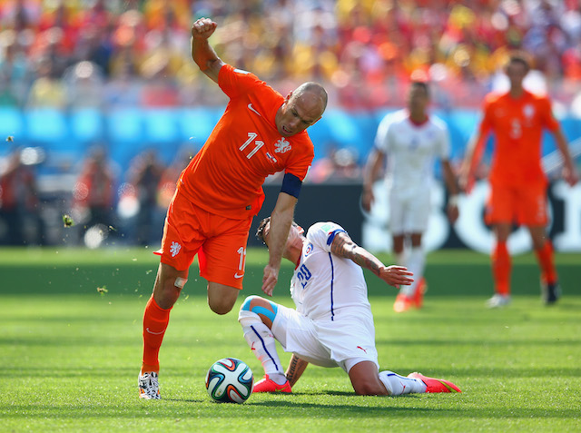 Arjen Robben was the catalyst for the Netherlands attack on Monday. (Getty Images)