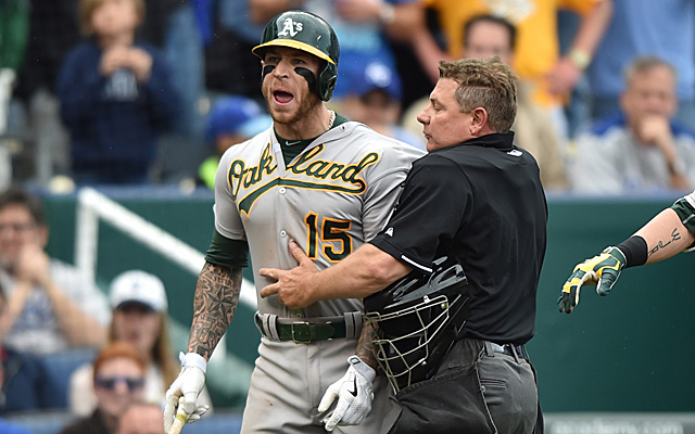 WATCH: Brett Lawrie reacts to Kelvin Herrera's pitch in head/neck area ...