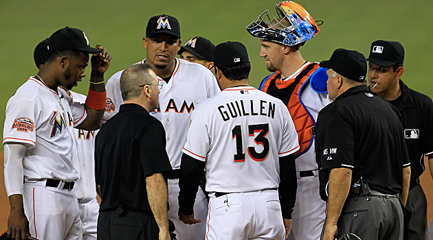 Ozzie Guillen and Carlos Zambrano, together with the Marlins