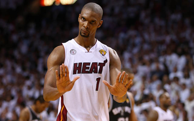 Chris Bosh should slow down and look at his options in free agency.  (USATSI)