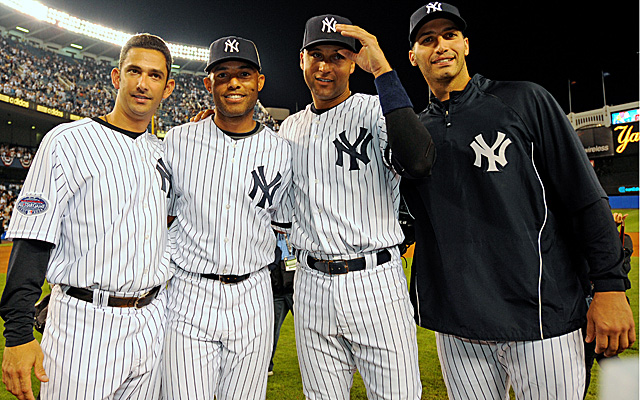 Five time world series champions the core four New York Yankees