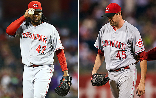 Johnny Cueto and Sean Marshall are officially back with the Reds.