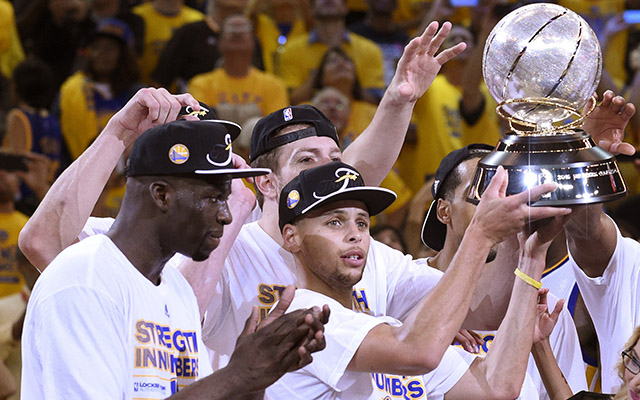 Steph Curry may be raising more trophies this month.  (USATSI)