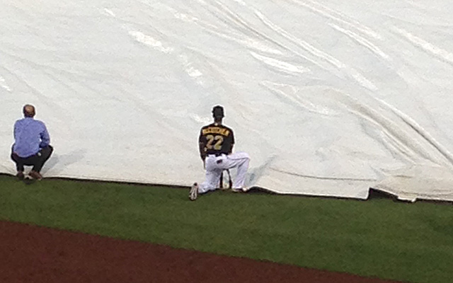 A kid got swallowed by a tarp at an MLB playoff game 