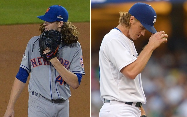 Jacob deGrom (l.) and Zack Greinke will start NLDS Game 5 on Thursday.