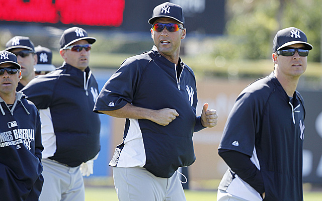 Just look at all that leadership Derek Jeter is showing.