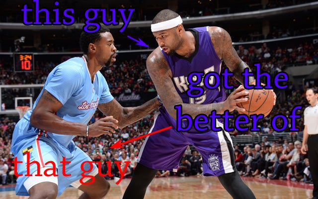 DeMarcus Cousins was a monster on Sunday. (Getty)