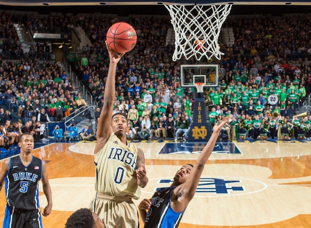 Eric Atkins had 19 points and 10 assists to help Notre Dame beat Duke. (USATSI)