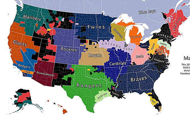 X'te CBS Sports: Which MLB team does your state love? This map has the  answer (Via @kmhokies35)  / X