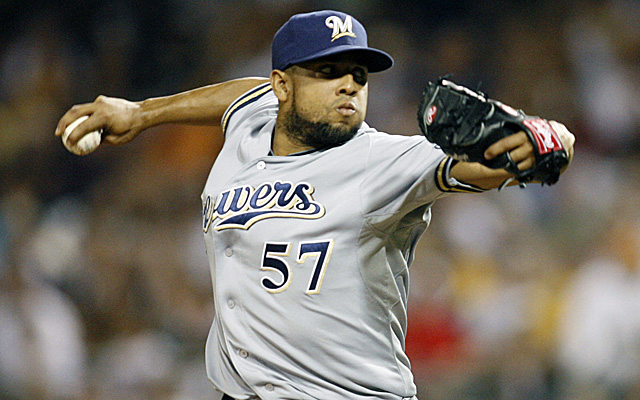 Francisco Rodriguez had 95 saves as a member of the Milwaukee Brewers