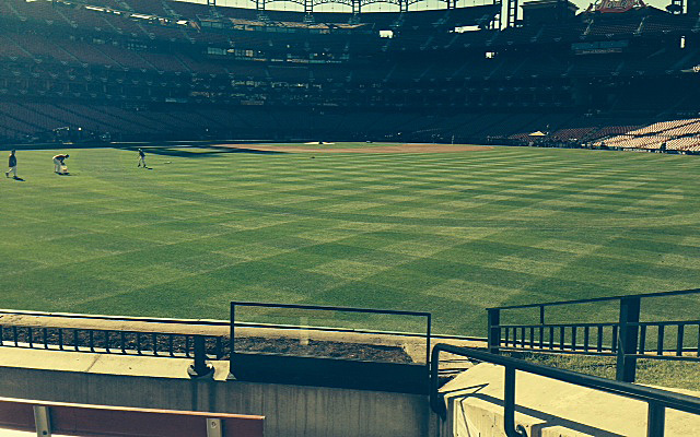 The view from the seat closest to David Freese's famous Game 6 walkoff home run.