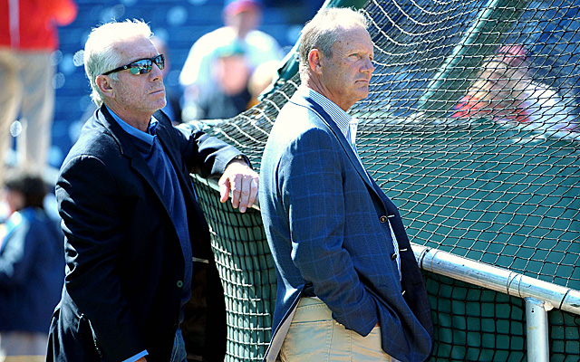 New Royals hitting coach George Brett (right), along with fellow all-timer Mike Schmidt.