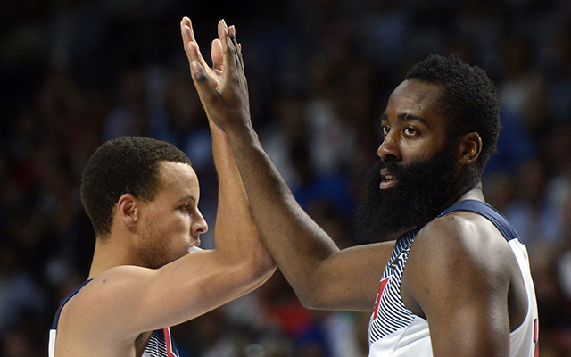 James Harden and Stephen Curry have made their cases for NBA MVP.  (Getty)