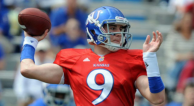 Jake Heaps played two seasons at BYU, but is now competiting for the starting job at Kansas. (USATSI)