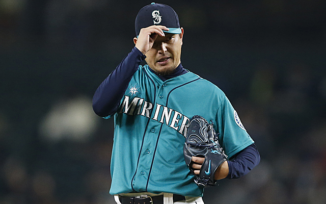 Hisashi Iwakuma's deal with L.A. could be on hold.