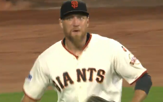 Hunter Pence is back for the Giants.