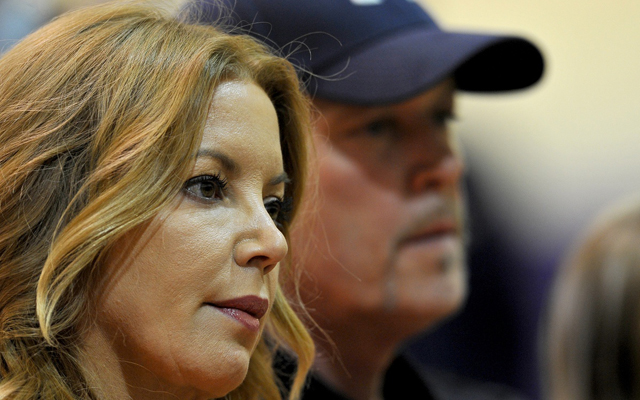 Jim Buss is under pressure from his sister Jeanie to turn the Lakers around.  (USATSI)