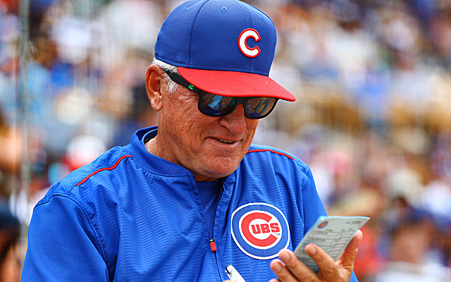 Joe Maddon is talented with that lineup card.