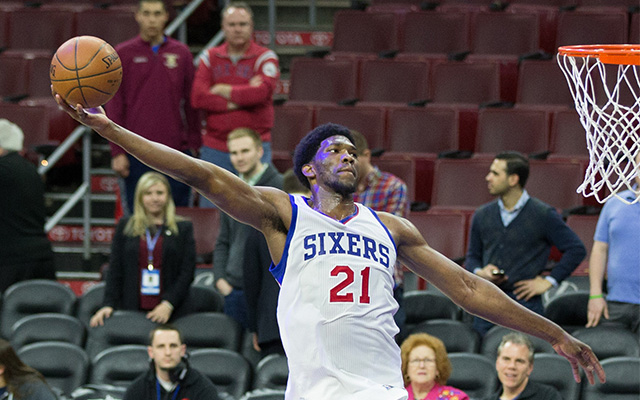 Joel Embiid's upside remains trapped in injury frustration.    (USATSI)