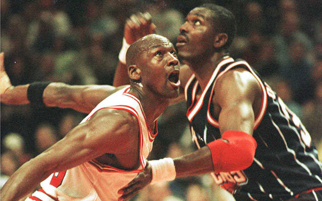 Hakeem Olajuwon knows first-hand how good Michael Jordan was.  (Getty)