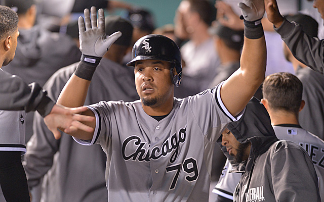 Abreu receives his 2014 Rookie of the Year GIBBY