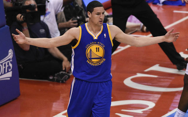 Klay Thompson's probably confused as to why he's on the trade block. (USATSI)