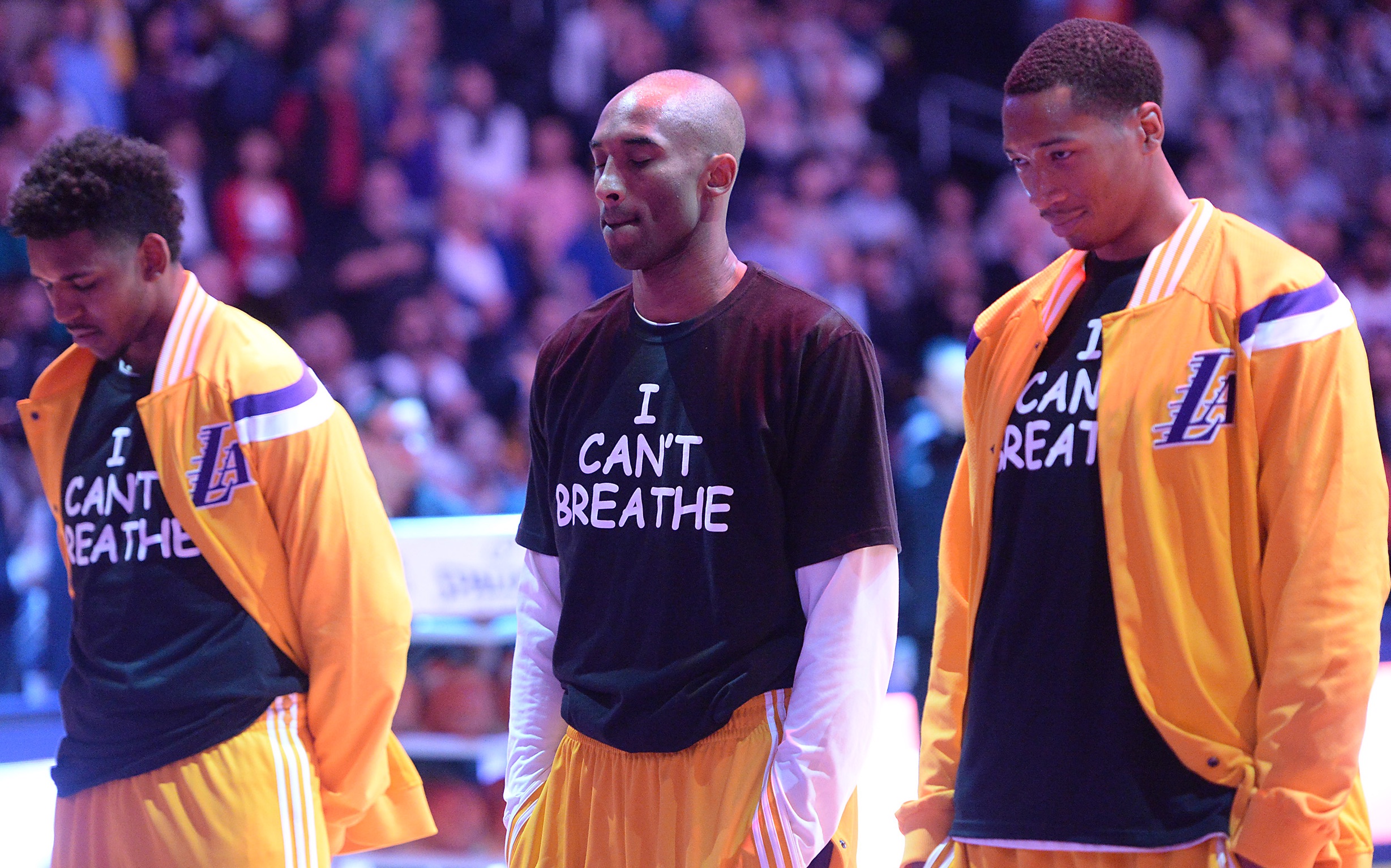 Kobe Bryant and LA Lakers don 'I Can't Breathe' shirts over police  brutality, Los Angeles Lakers