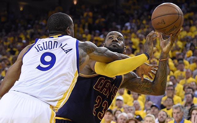 The officials missed this foul on LeBron James.  (USATSI)