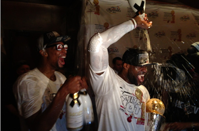 lebron james championship celebration