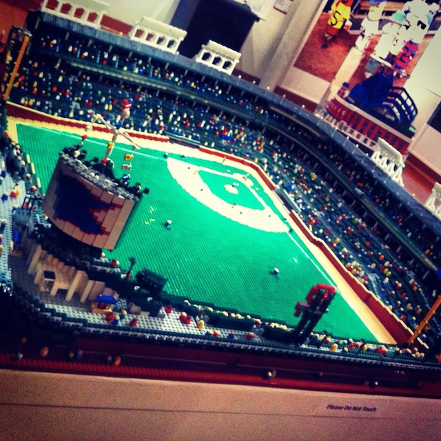 Work of Art Wrigley Field made of Legos