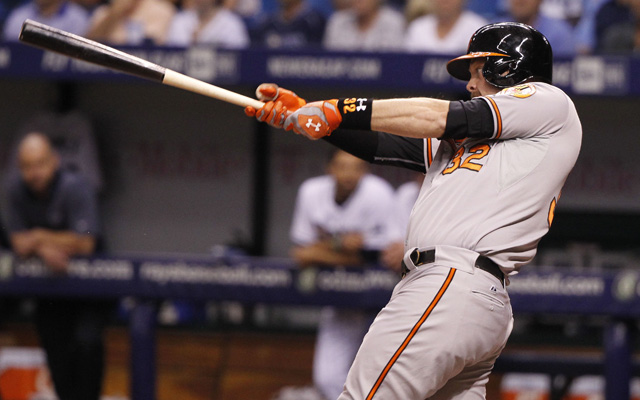 Matt Wieters of the Orioles at bat during a rehab start in the News  Photo - Getty Images