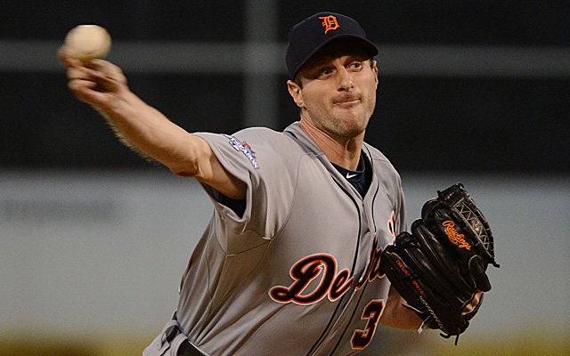 Max Scherzer recorded 11 strikeouts Friday night in Oakland.