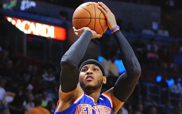 Carmelo Anthony has a lot to think about.  (USATSI)