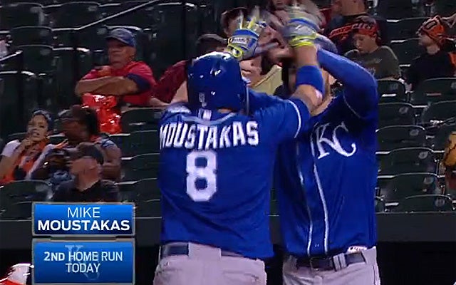 Mike Moustakas had an amazing game on Saturday.